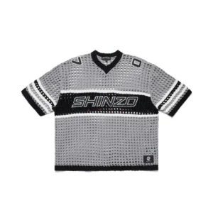 Shinzo Brand Futtobōru Crochet Knit Jersey Grey