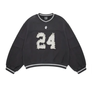 Shinzo Brand Futtobōru Heavyweight Washed Black Jersey Crewneck